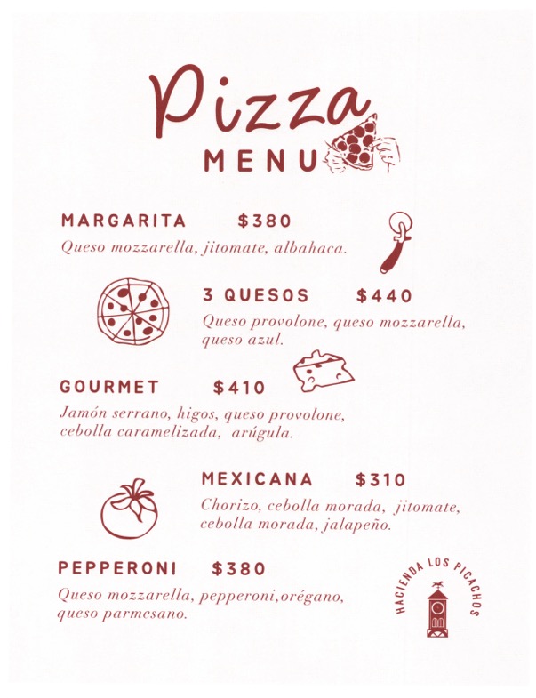 MEnu Pizza PICACHOS